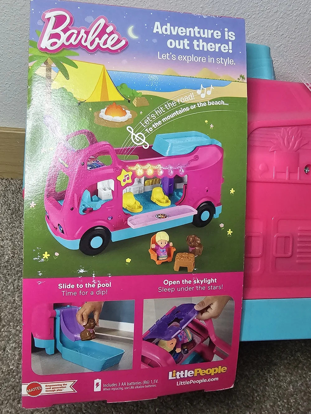 Fisher-Price Barbie Pink and Blue Dream Camper Playset